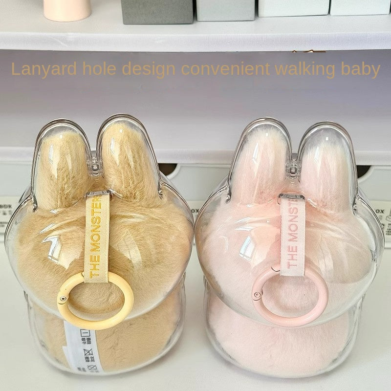 Labubu Vinyl Protective Shell Cover Pulling Cloth Sitting Pie V2 Walking Pain Bag 15cm Cotton Acrylic Dustproof Hanging Cover